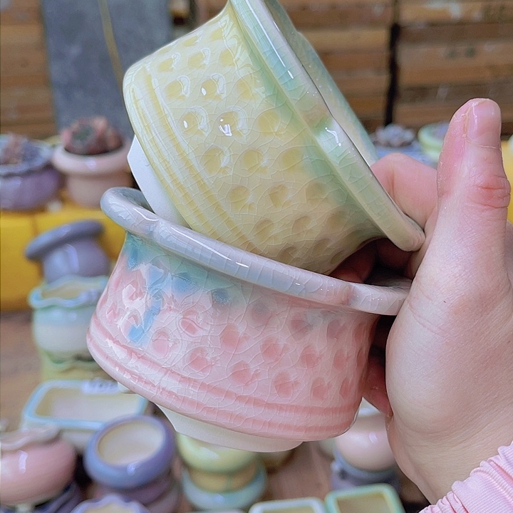 红陶陶瓷花盆当场满12包邮