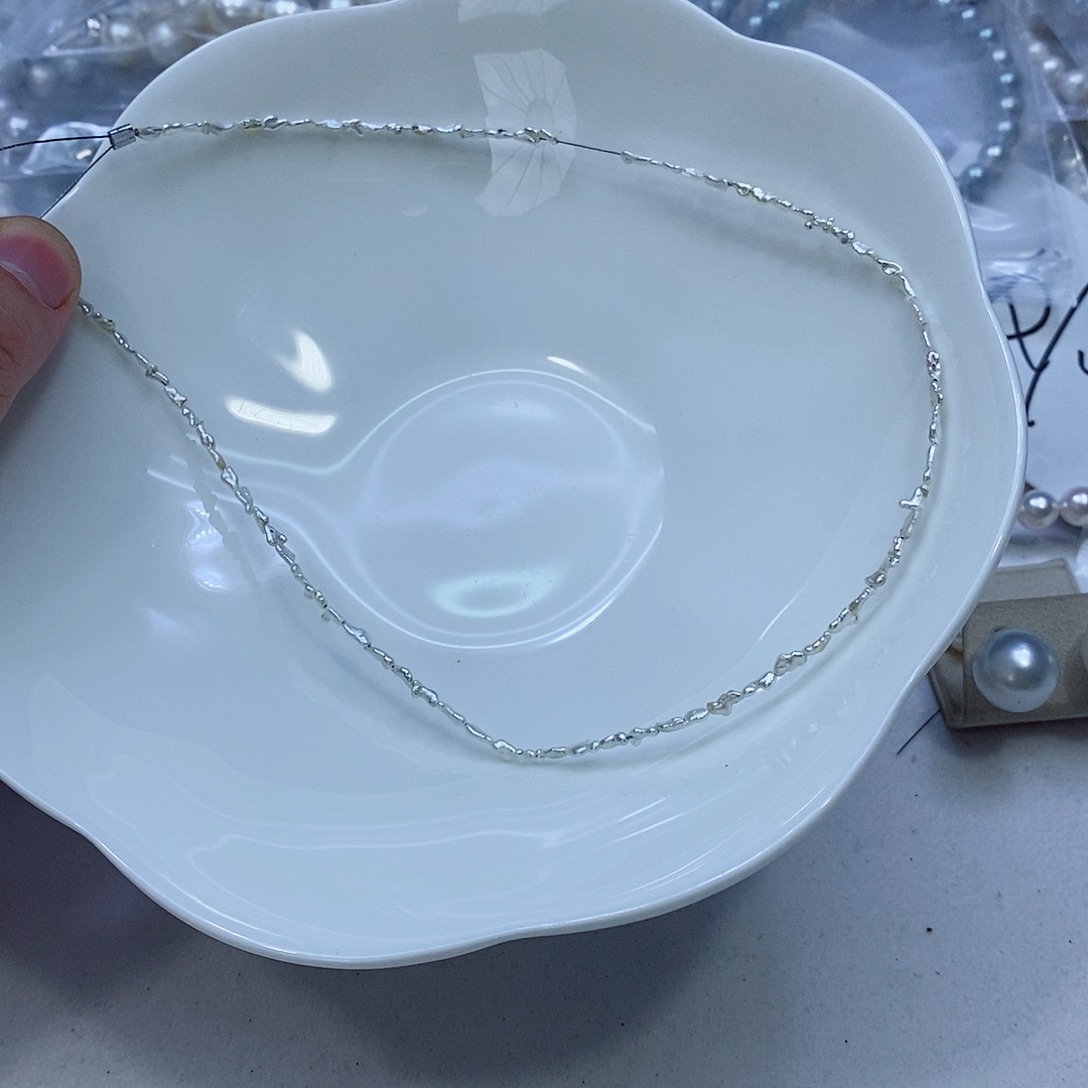 海水珍珠颈饰银S925镶嵌