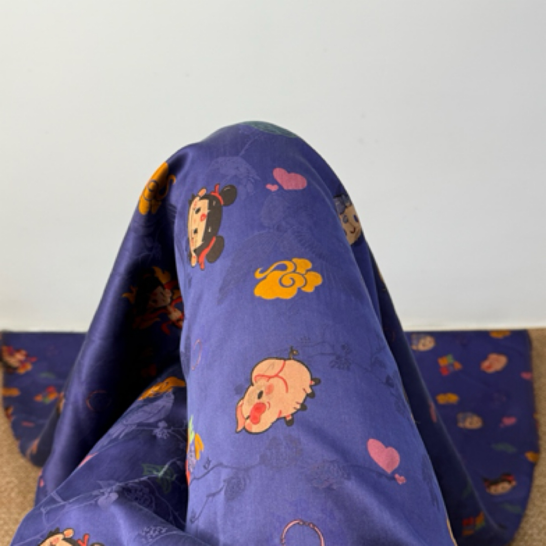 【Q版哪吒】110门幅26姆米花罗红云纱（裁剪不退换）