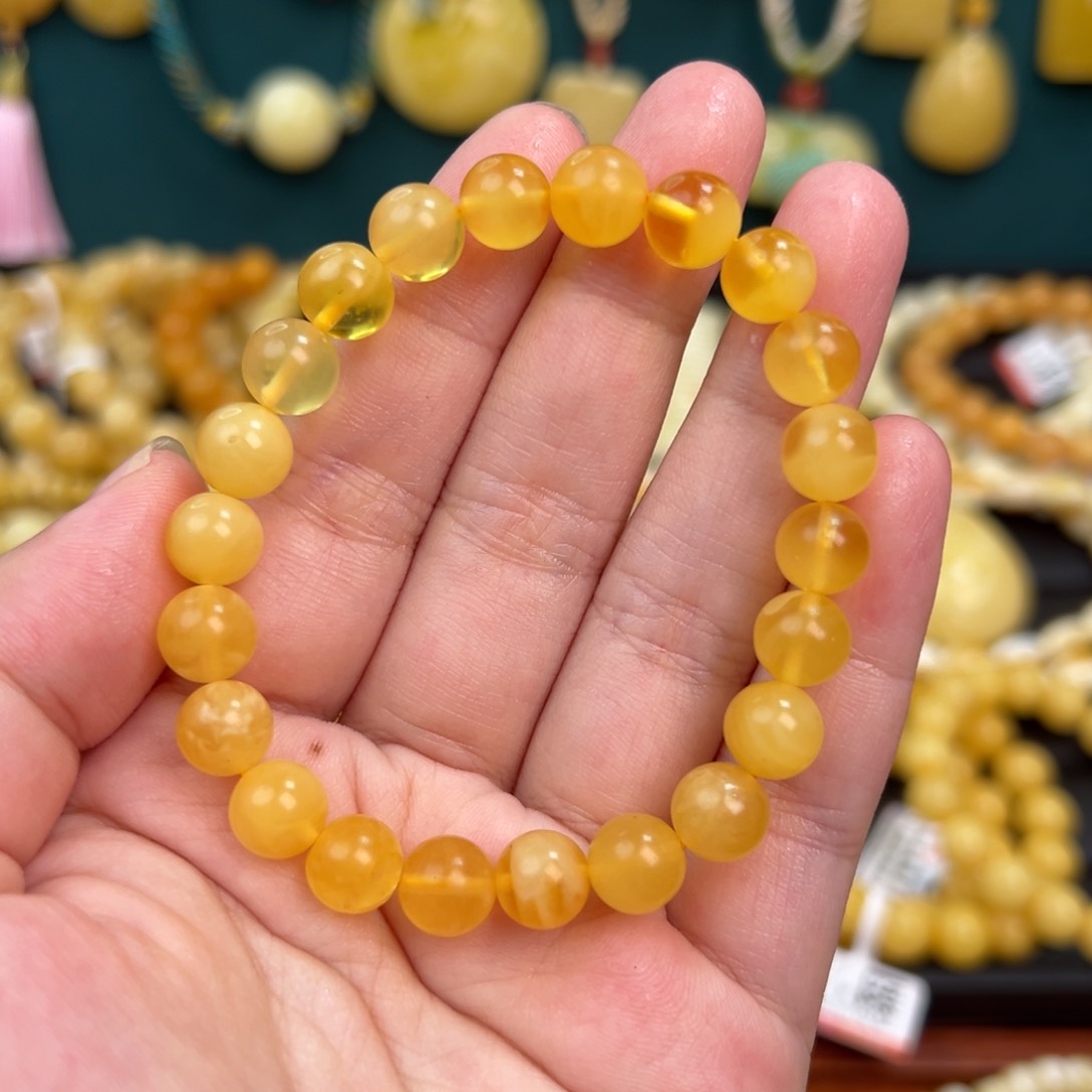 琥珀手链未镶嵌8.8mm手串