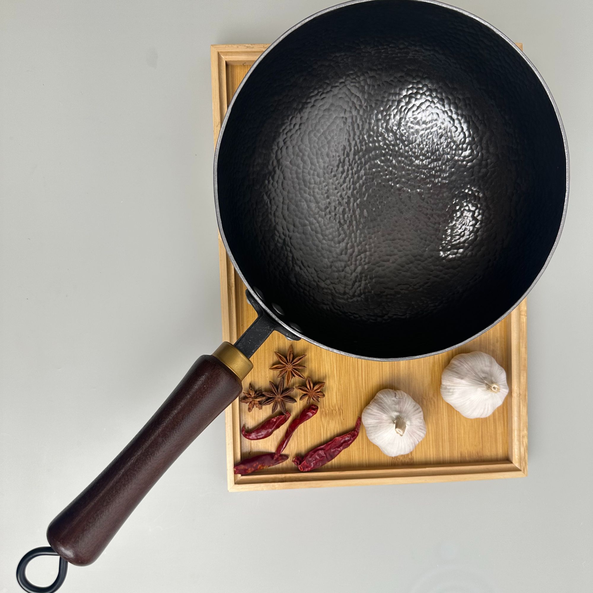 古灶集老式纯热锻手工小铁锅无涂层奶锅不粘锅家用加厚