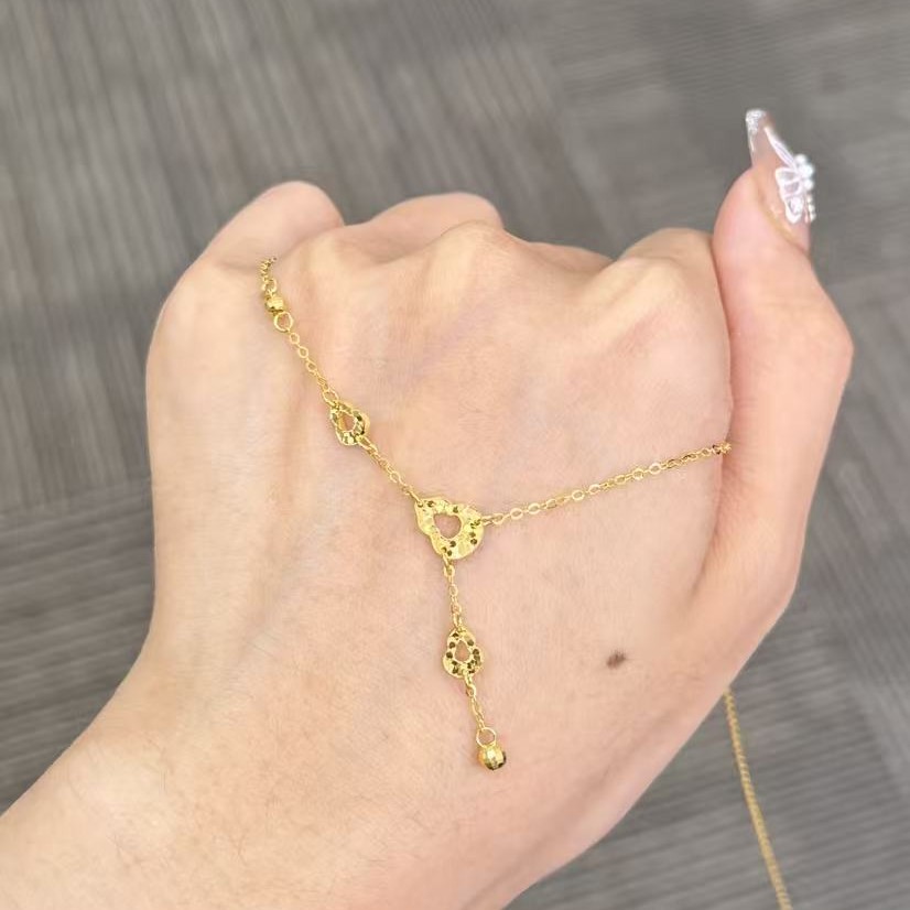    足金999  新款碎冰小葫芦套链
