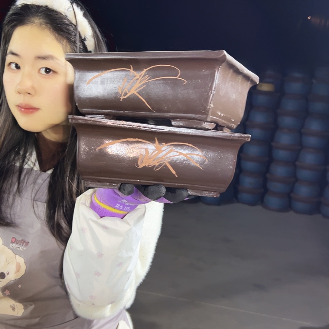 26+26棕色马槽花盆花盆花盆