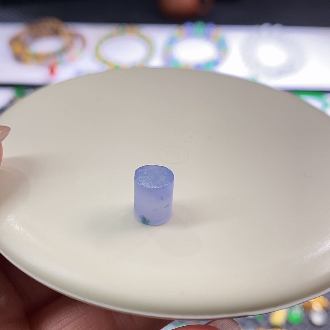 散珠翡翠紫桶珠，