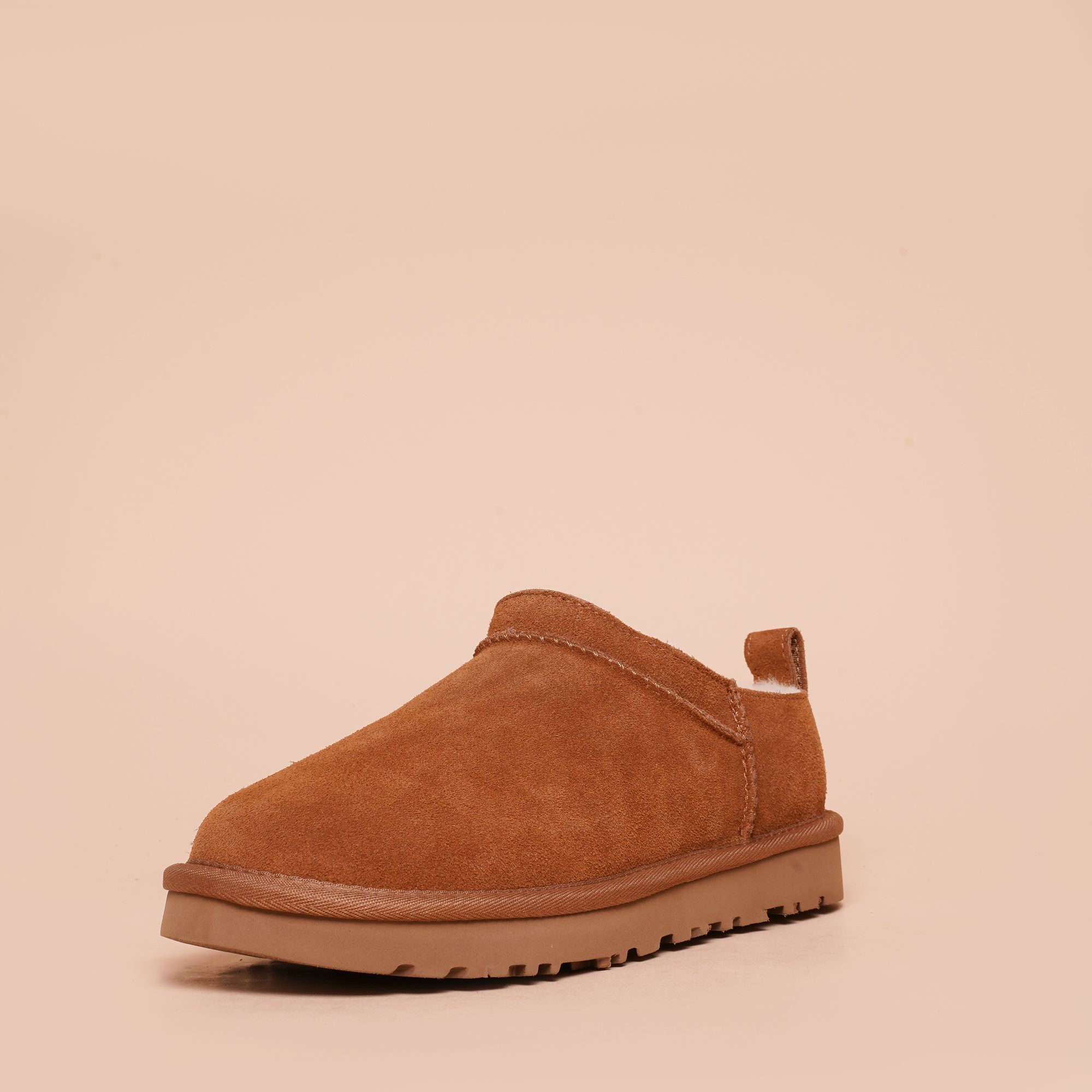 【超迷你】桑坡村皮毛一体超迷你雪地靴真皮加厚真毛超短雪地靴N