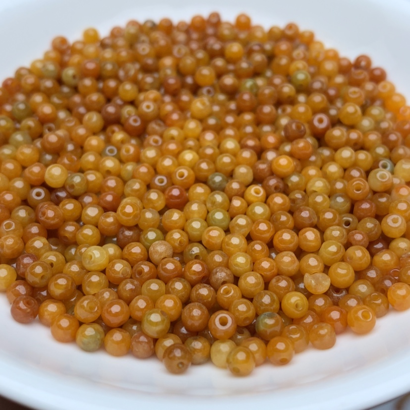 【闪购商品】翡翠手链未镶嵌卡3.5冰黄100个