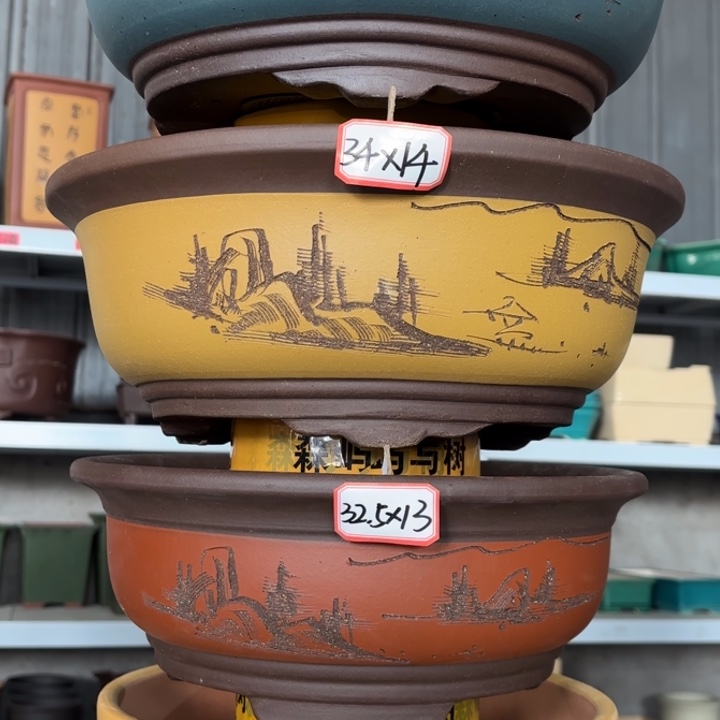 紫砂花盆       100-4。