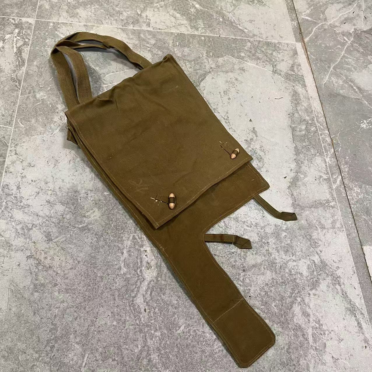 正品土黄色帆布单腿挎包工具包F