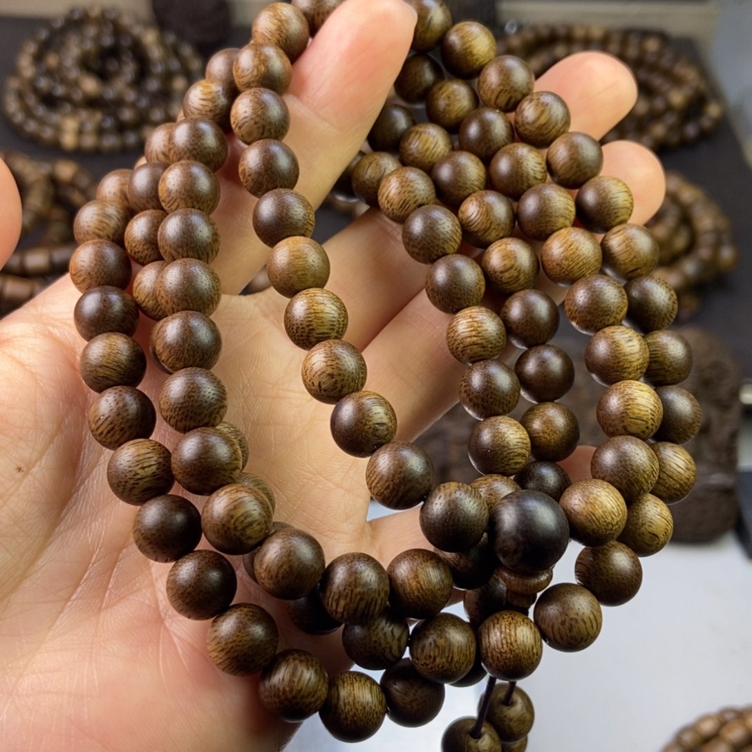 沉香手串苍****馆越南芽庄白