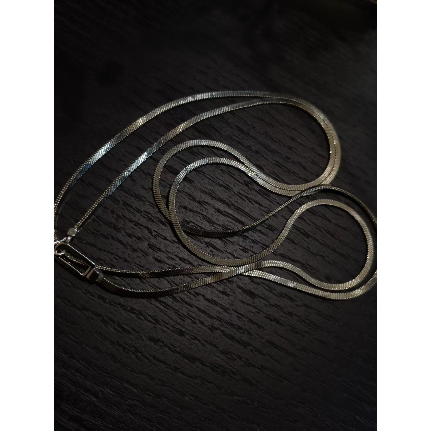 钛钢项链 卢尚女神蛇骨长链11133