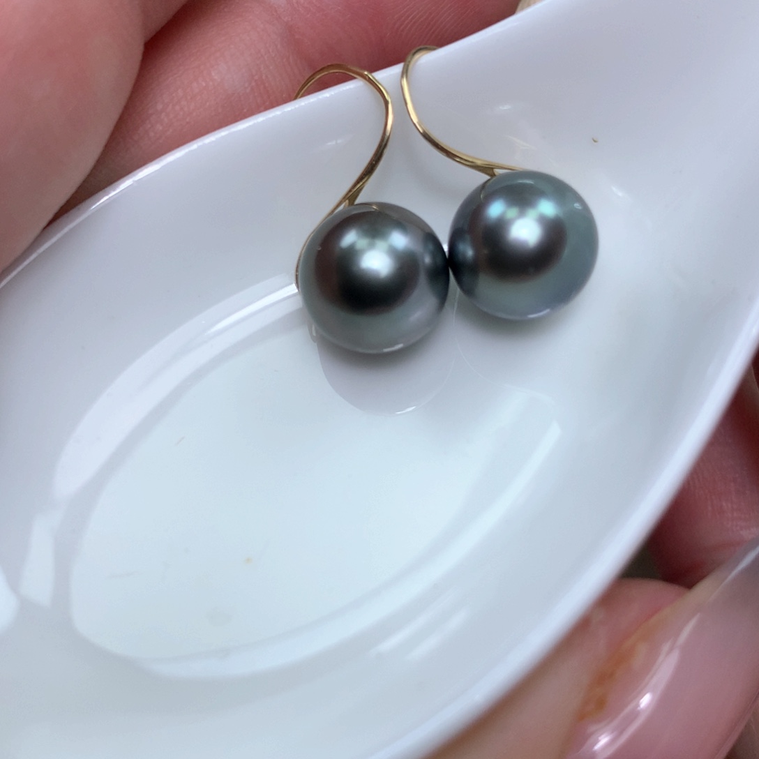 18K金镶嵌耳饰海水珍珠