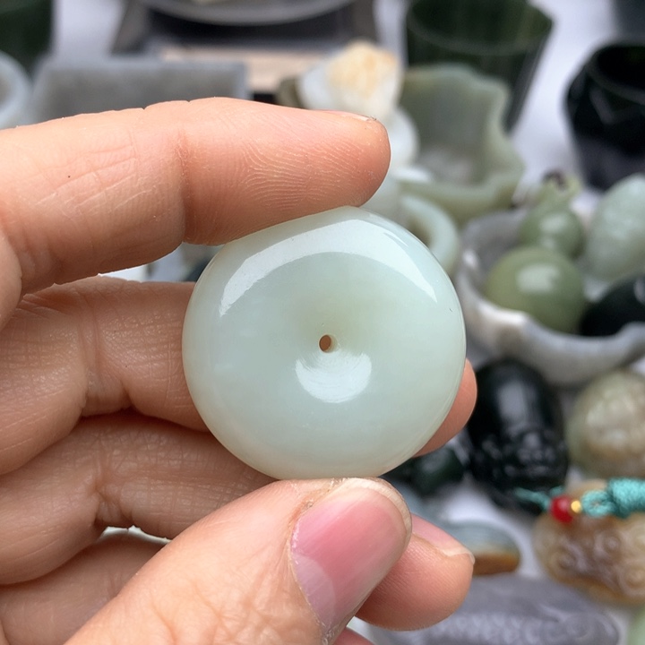 和田玉平安扣未镶嵌旺*