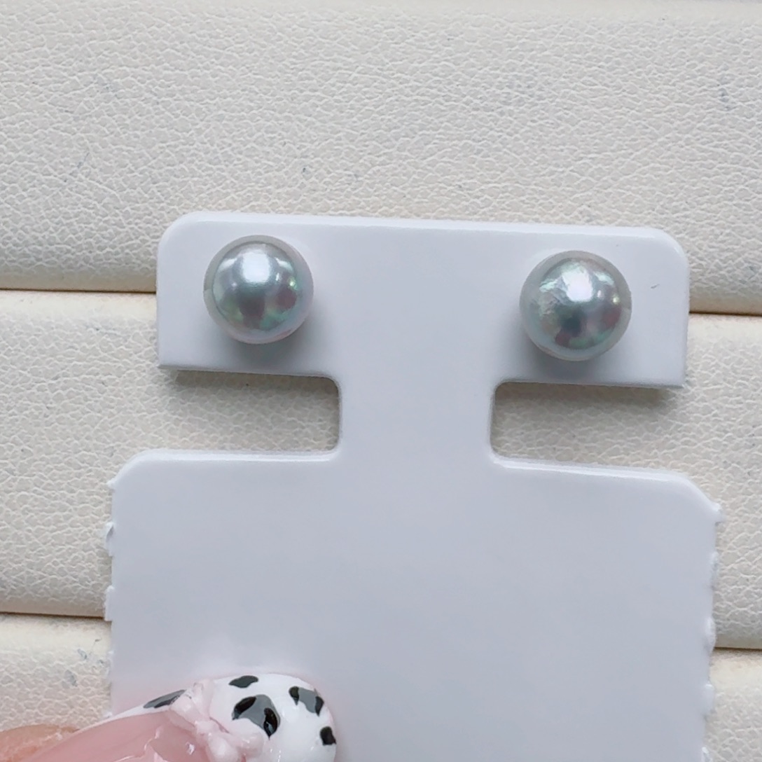 海水珍珠银S925镶嵌耳饰@@tt048