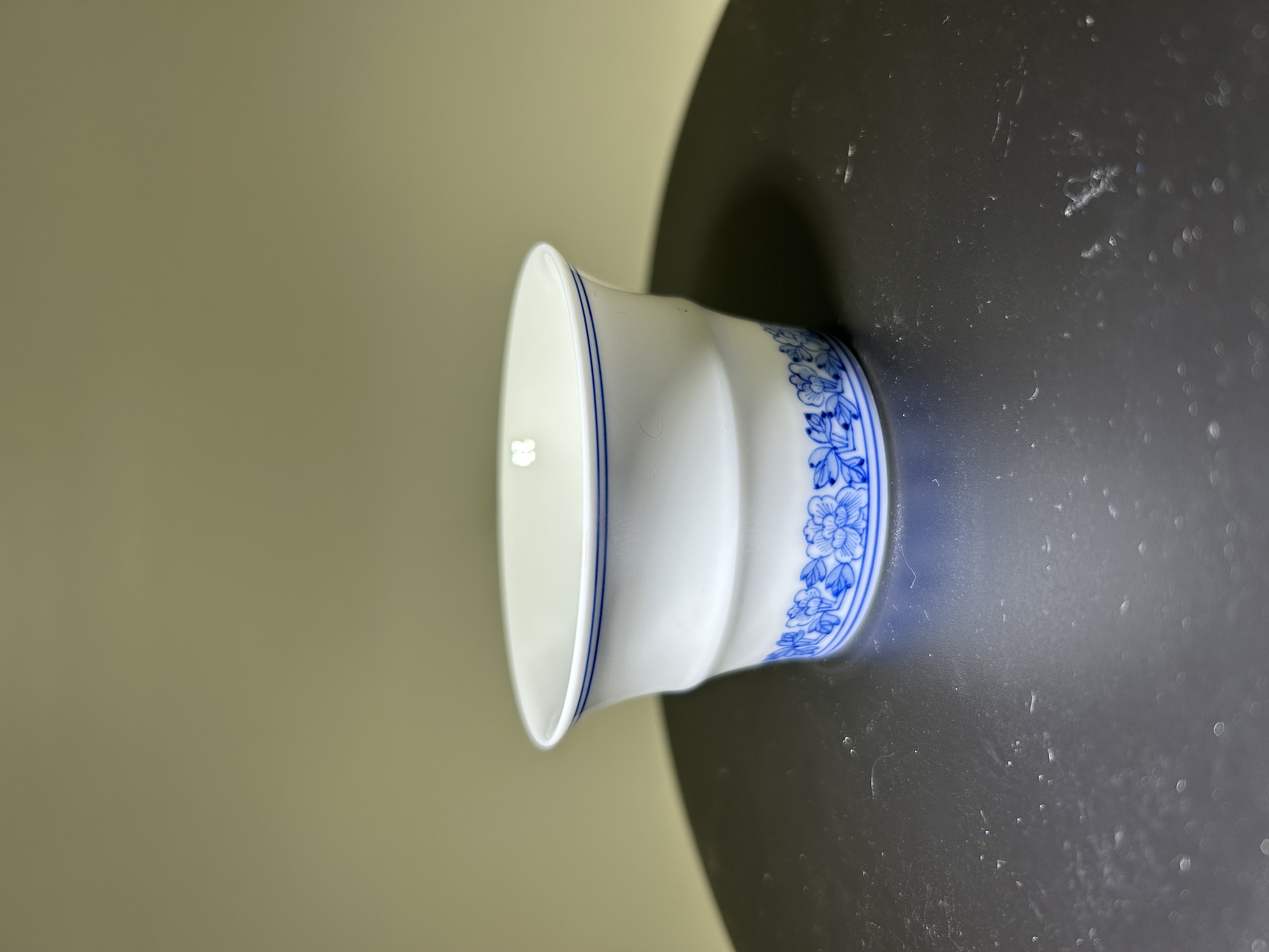 青花瓷山水高白瓷主人杯复古功夫茶具茶盏品茗闻香杯