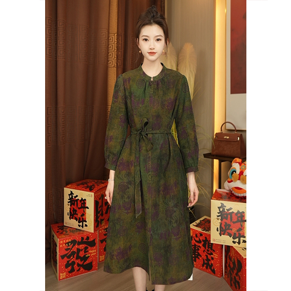 【林典】2506高端桑蚕丝气质真丝连衣裙