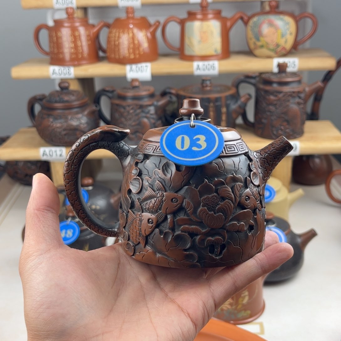 壶230cc 建水紫陶全手工制作，老匠人精工精制