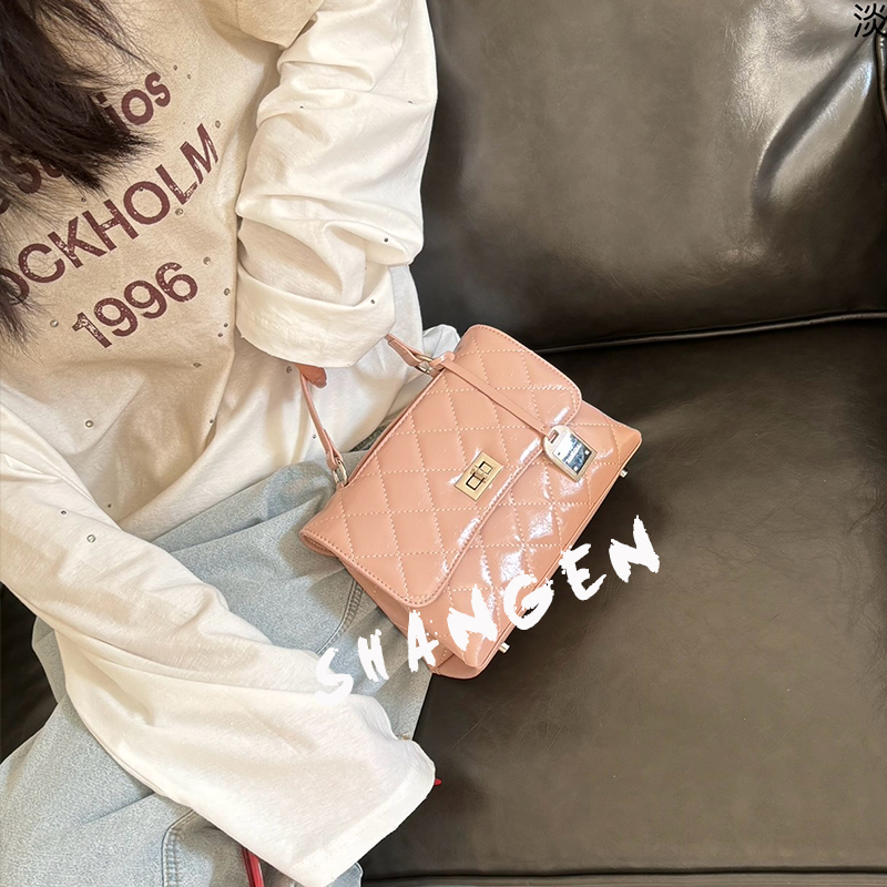 【母亲节礼物】SK-92661-淡粉-24*9*16轻奢时尚女士新款手提斜挎包