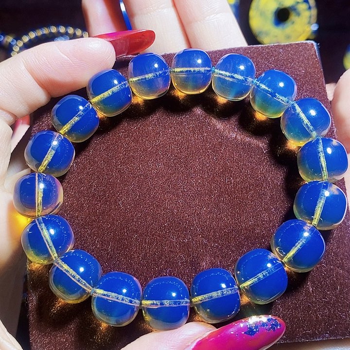 蓝珀珠宝奇石未镶嵌蓝珀异色珀毕业12老型净水