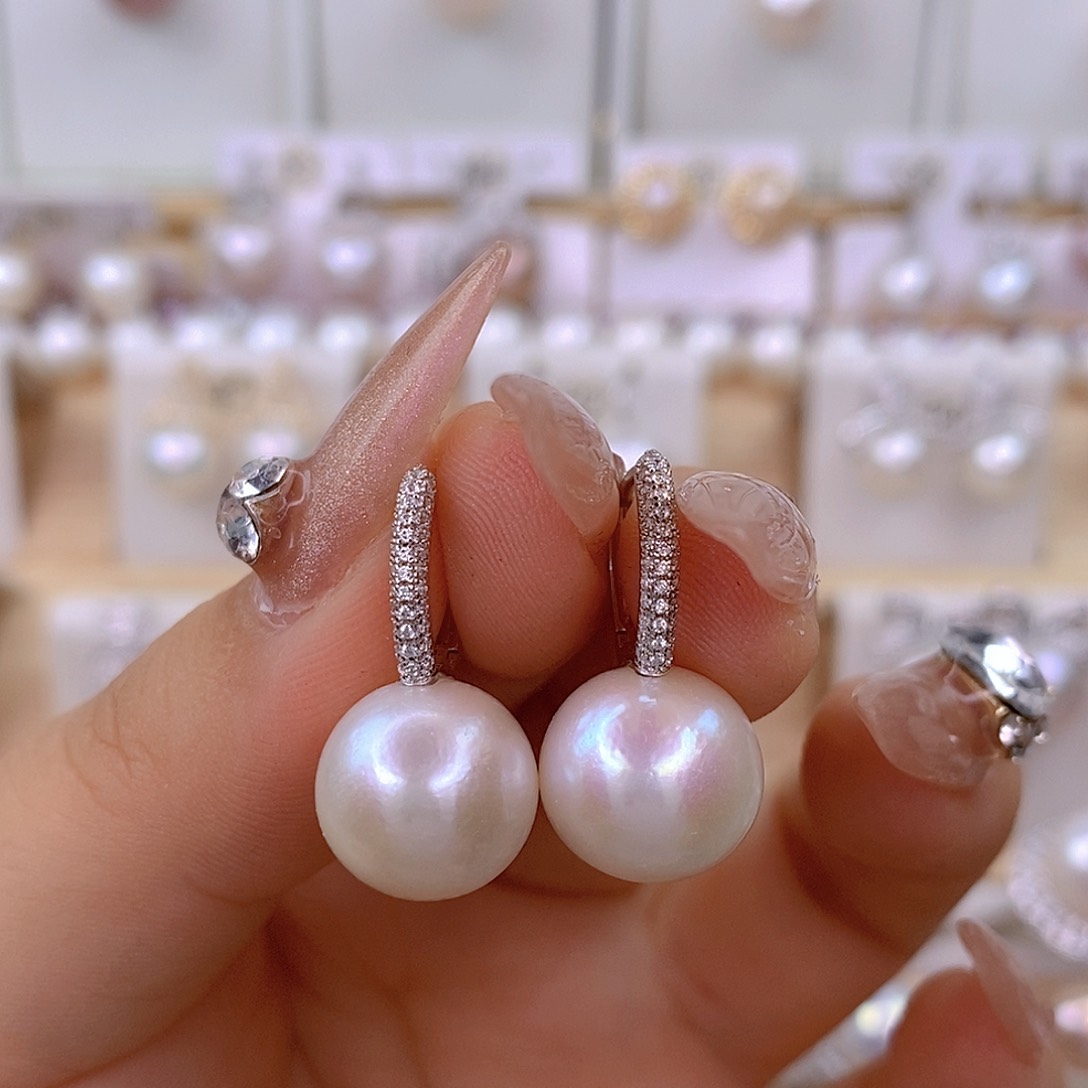 淡水珍珠银S925镶嵌颈饰