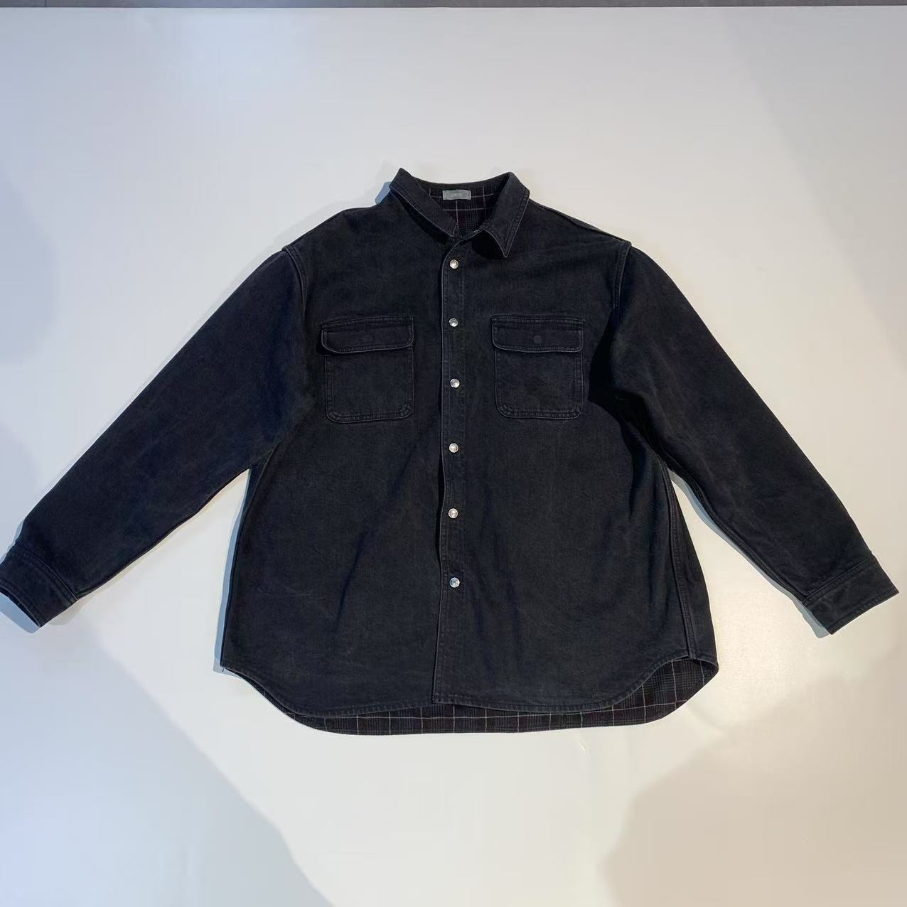 95新 DIOR/迪奥 FW23纯色翻领牛仔外套 42码 公价23000