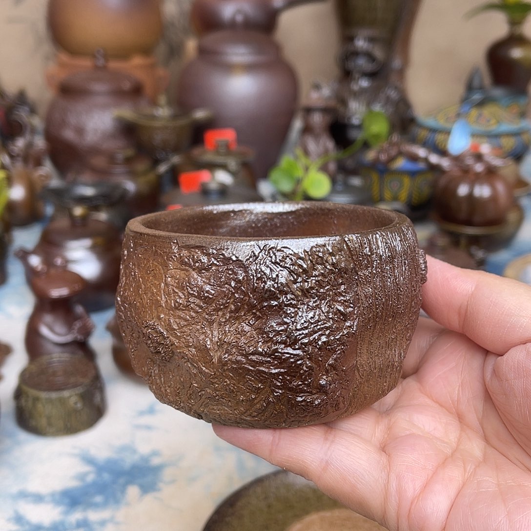 手作仿树纹主人杯大杯