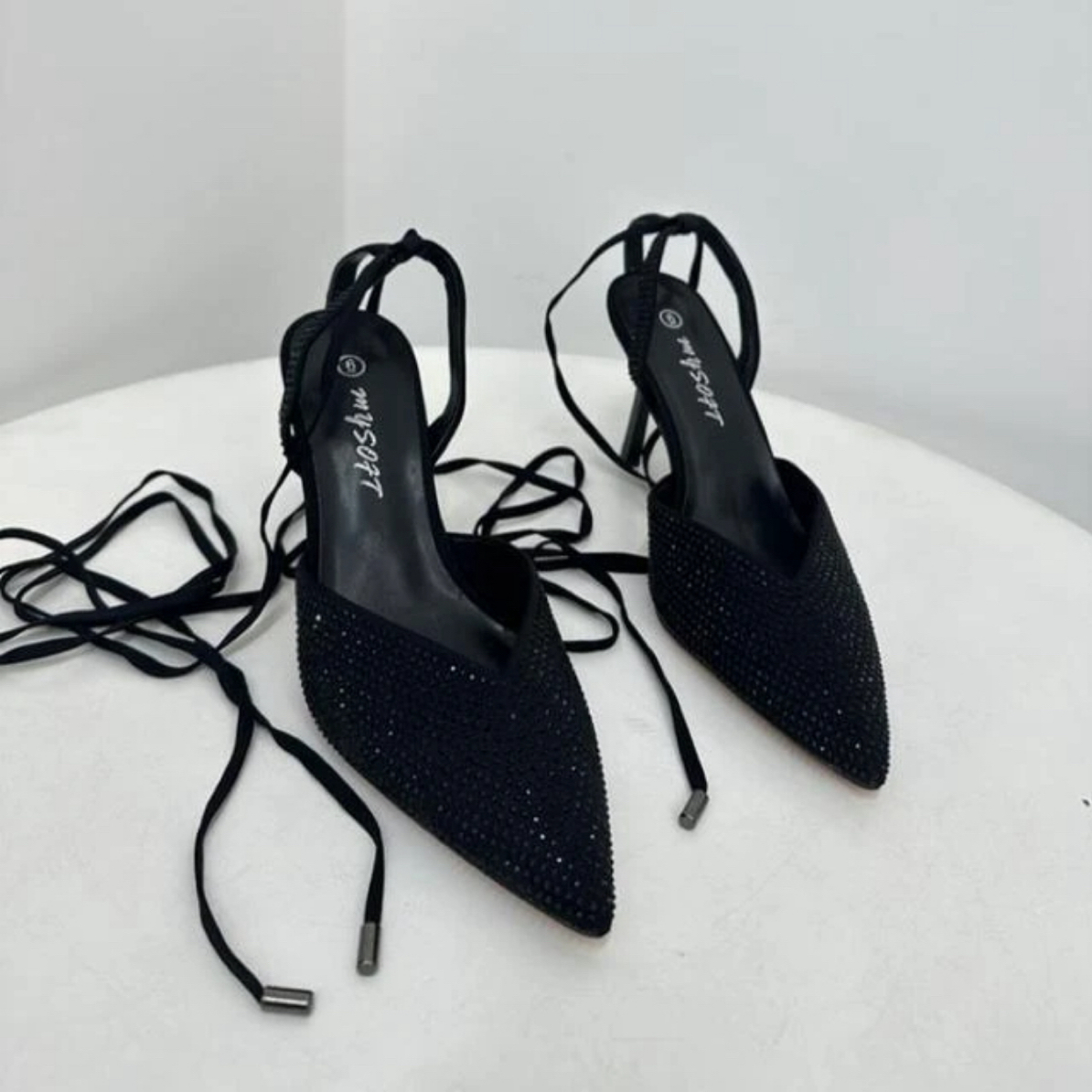 JD01-高跟鞋气质时尚百搭性感女士夏季黑色包头仙女风一字带凉鞋