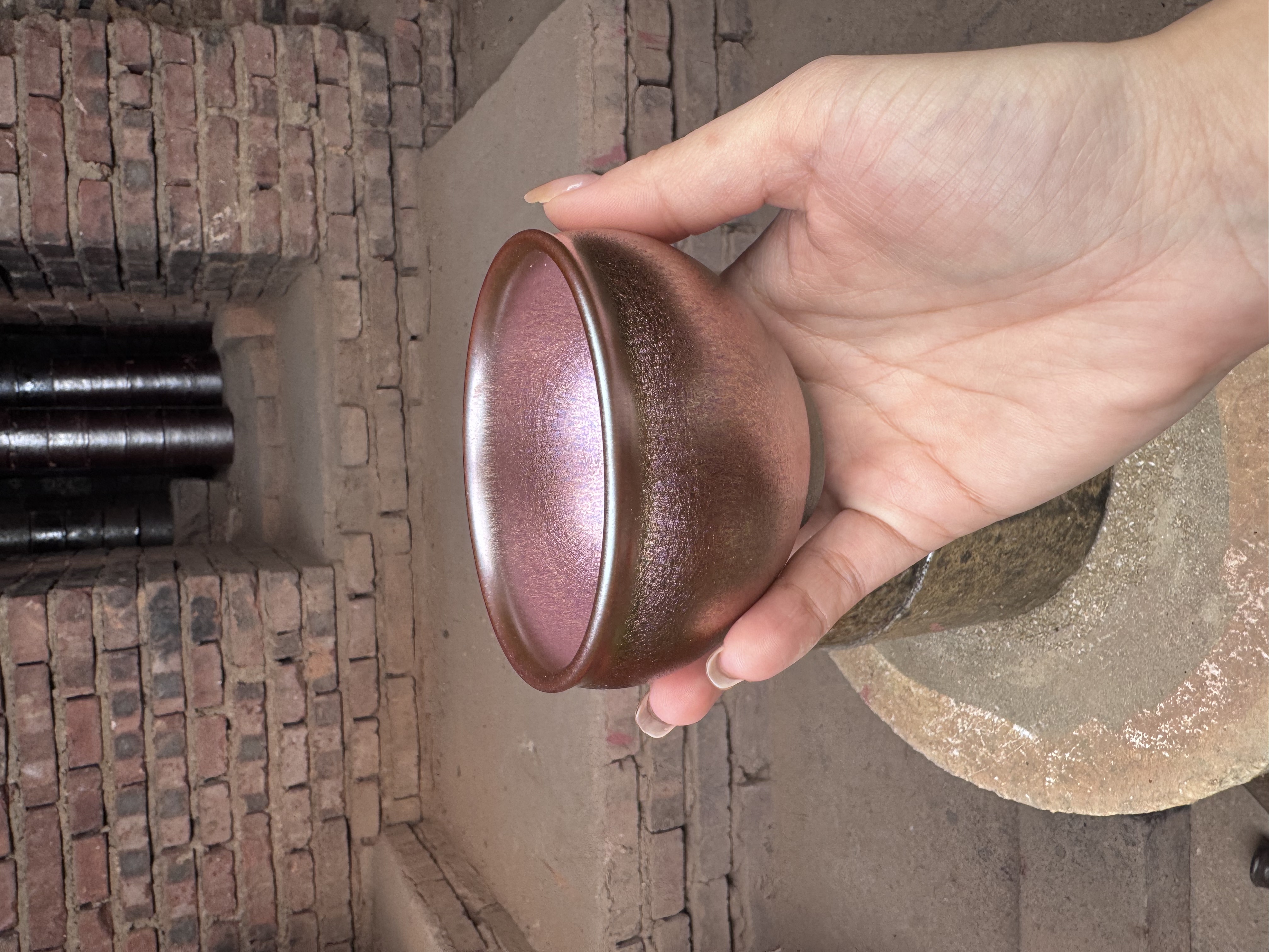  闪购建窑建盏 极光幻彩蓝 茶器主人杯礼盒装带溯源证书电烧