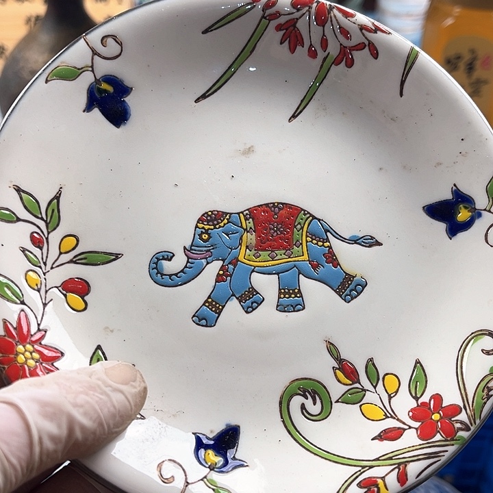 瓷片桃**酱英歌瓷器满19.9包邮