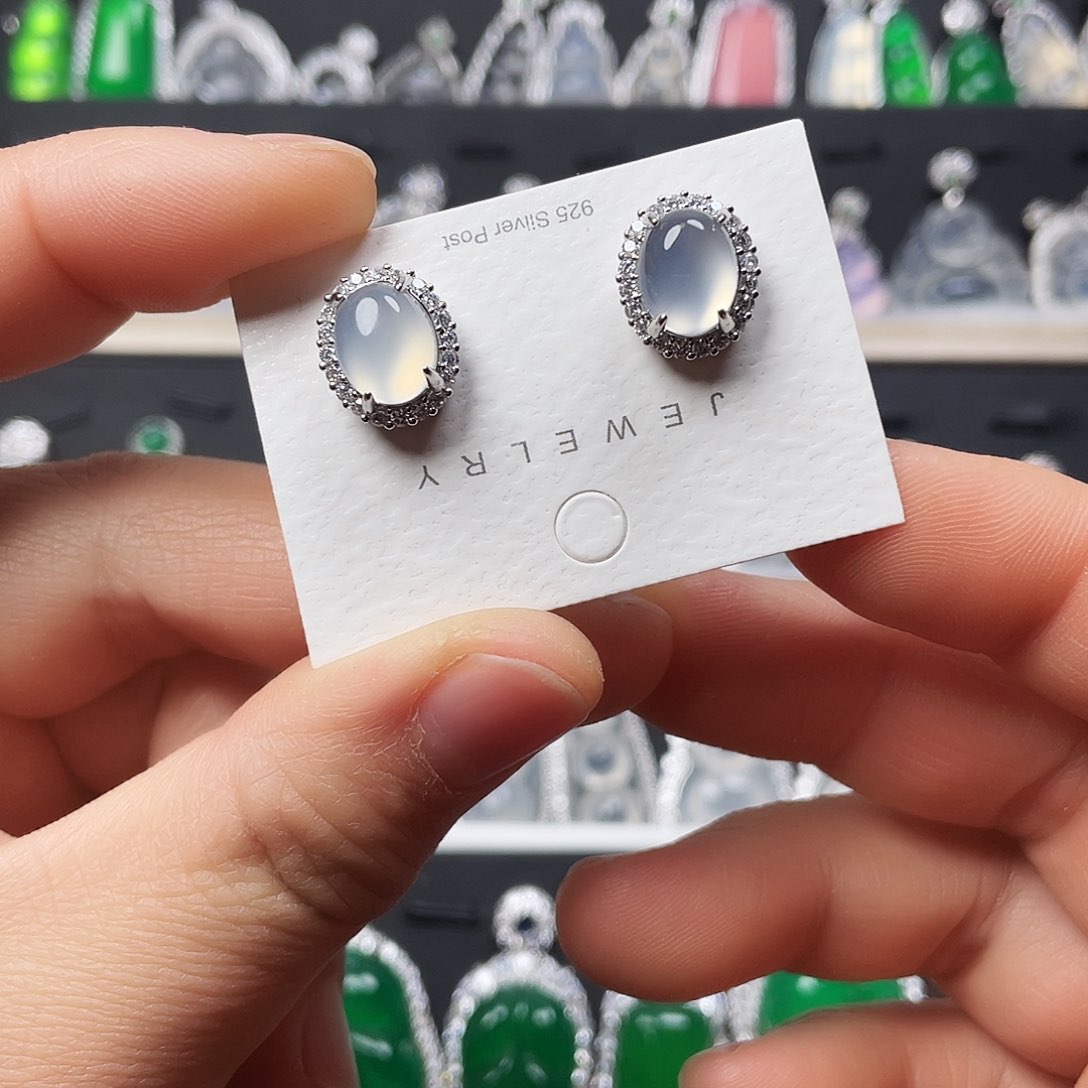 玛瑙/玉髓耳钉合金