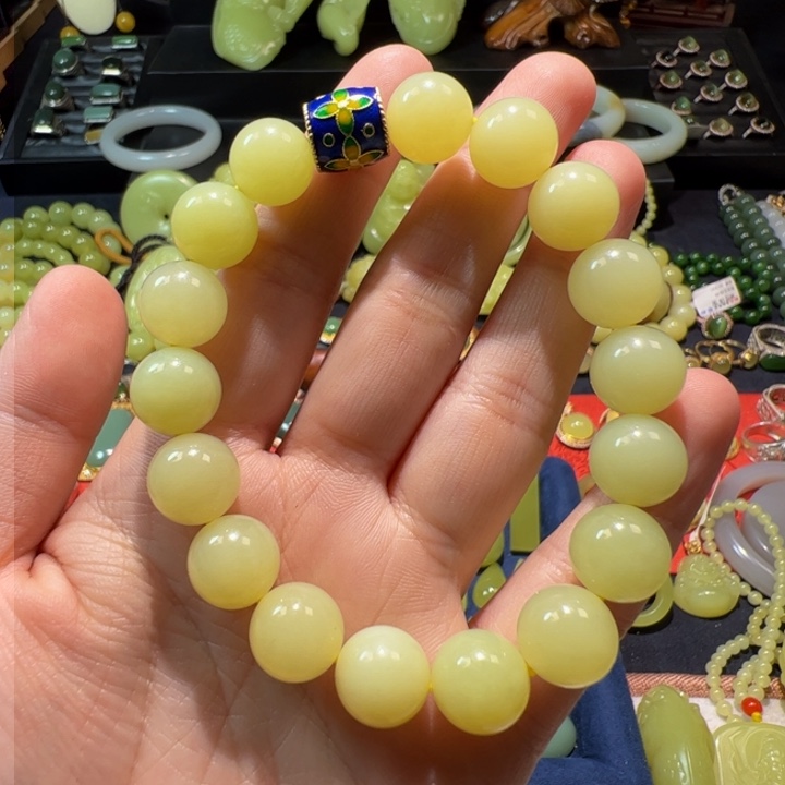 和田玉（黄玉）颈饰未镶嵌