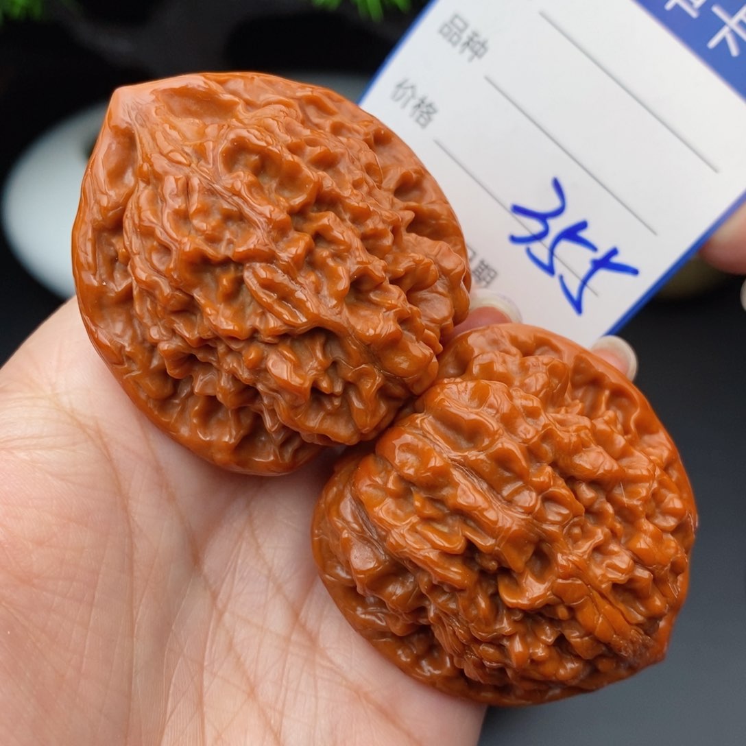 文玩核桃把件45官帽355