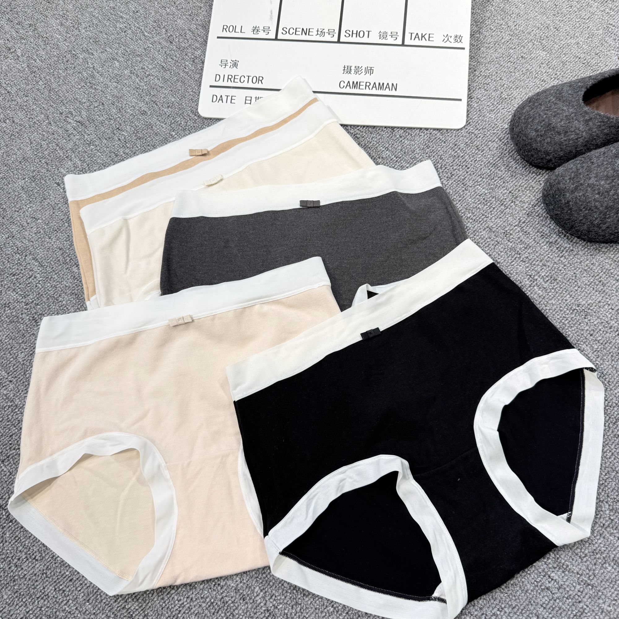 纯棉高弹力内裤纯棉底档女士内裤性感蕾丝裤头纯色女生中腰内裤