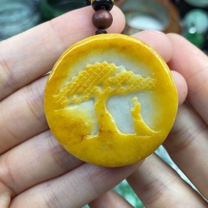 颈饰未镶嵌翡翠吊坠