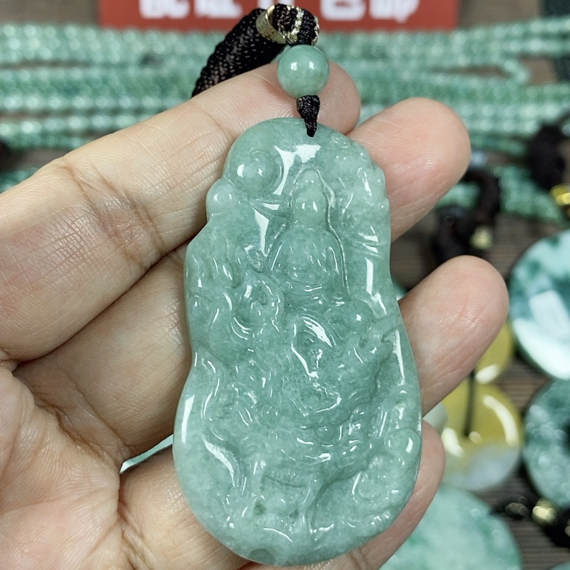 【闪购商品】翡翠颈饰未镶嵌玉吊坠翡翠玉随性御龙悟道