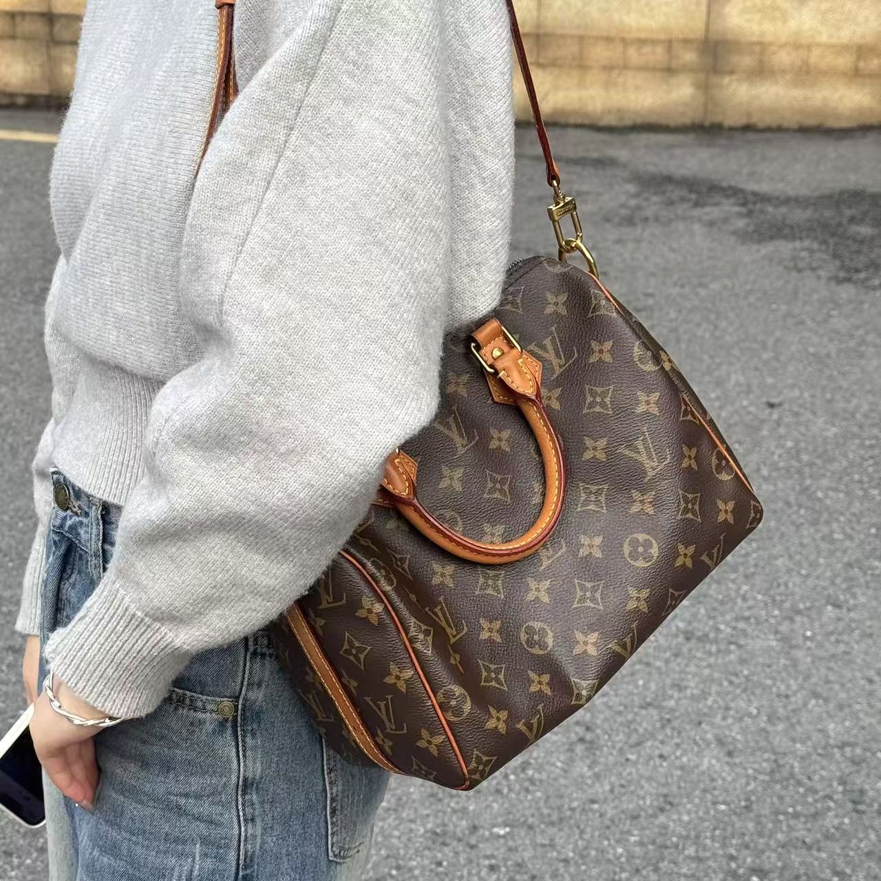 95新 LouisVuitton/路易威登 18816817  speedy25肩带款 25*19