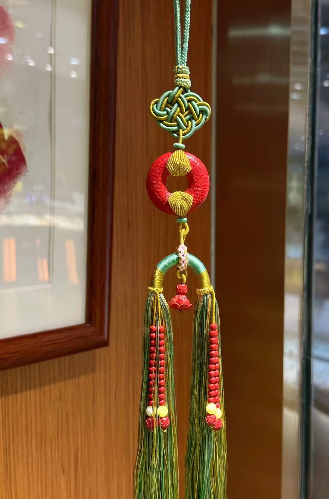 含辰砂工艺品朱砂经典永安配心经车挂