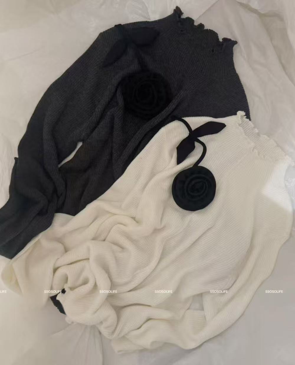 秋冬羊毛针织衫修身显瘦打底衫纯色百搭极简风韩系长袖上衣61250