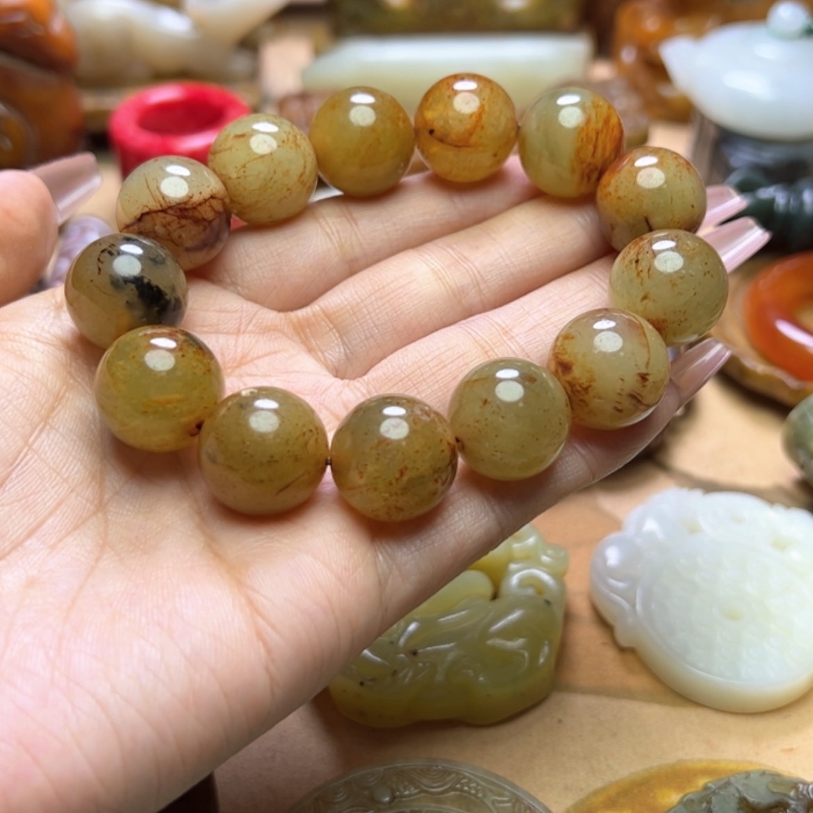 【闪购商品】蛇纹石玉颈饰未镶嵌