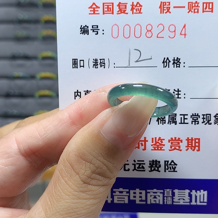 翡翠未镶嵌戒圈8294