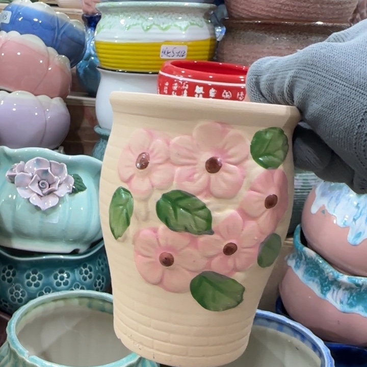 凑9米包邮，有孔，陶瓷花盆