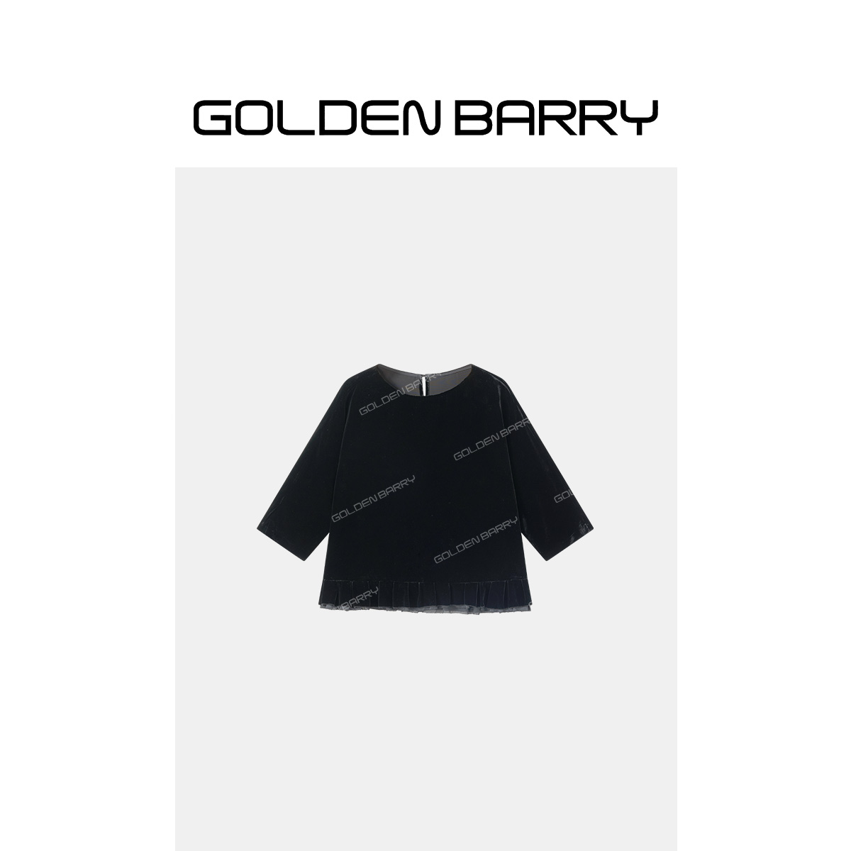 GOLDENBARRY｢绒夜｣无龄感丝绒上衣206400
