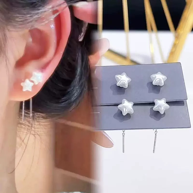 铜合金耳饰 1001 星星耳线女小众少女简约百搭时尚高级感流苏耳饰
