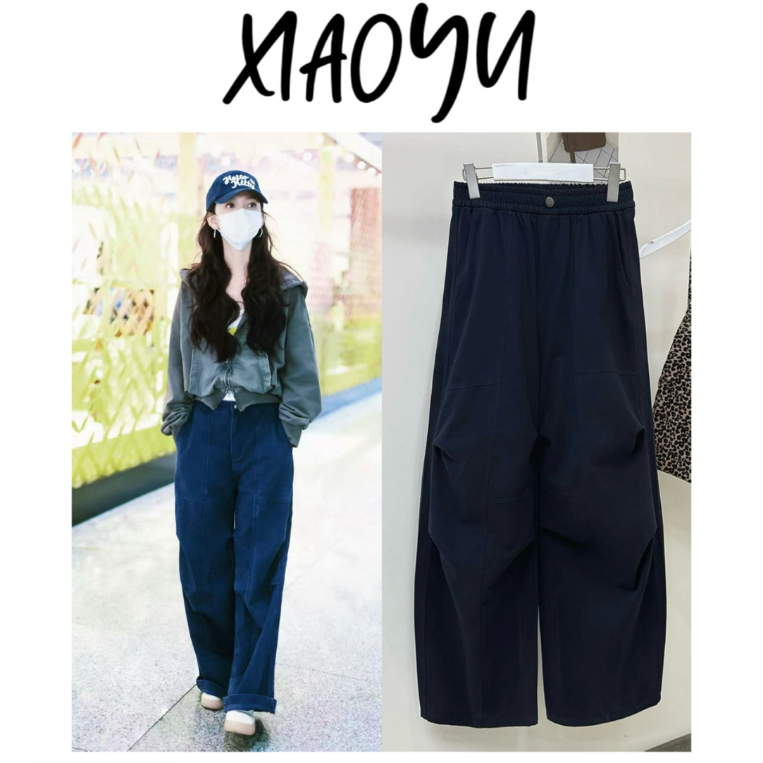 5618【若楠工装裤】S韩风oli膝盖捏褶工装裤百搭显瘦加绒休闲长裤