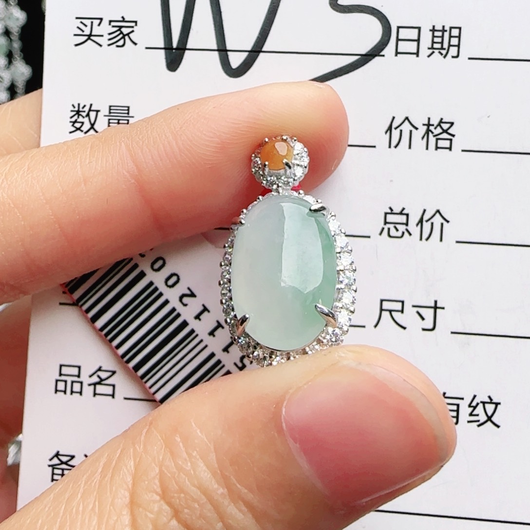 银S925镶嵌手链翡翠