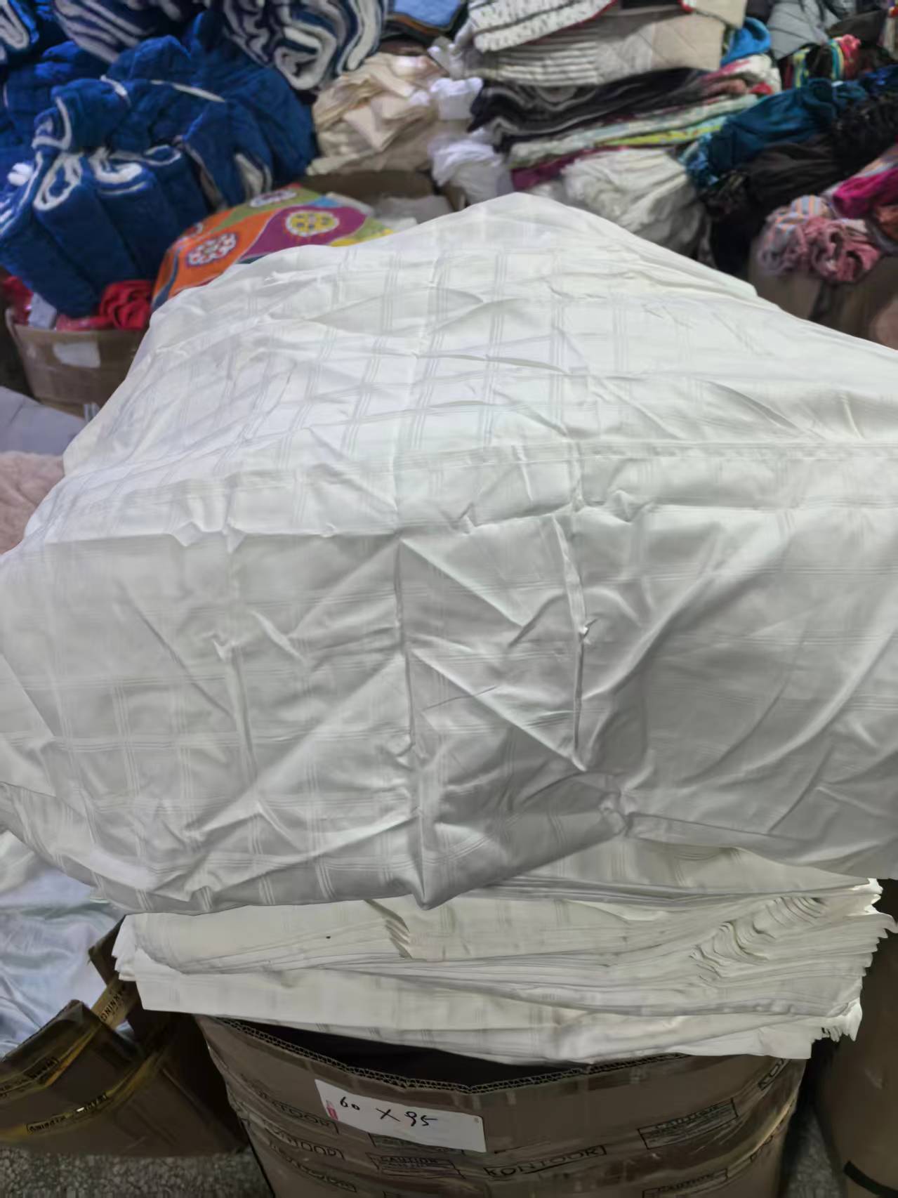 《厚广家》3楼60×95白色全棉贡缎超大枕套 发1对