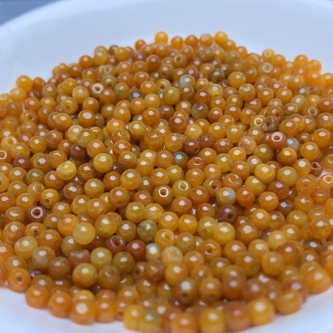 【闪购商品】翡翠手链未镶嵌卡3.5冰黄100个