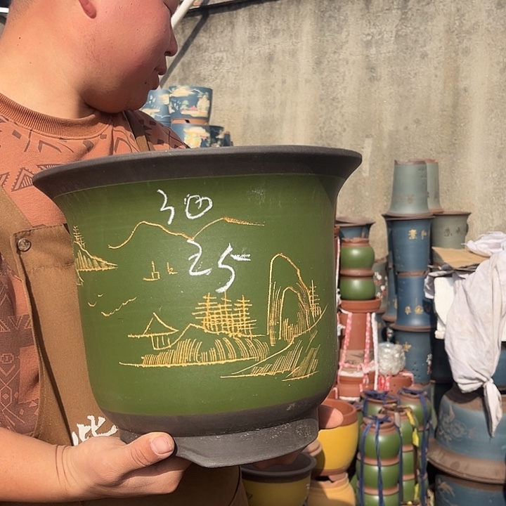 紫砂紫砂花盆盆栽