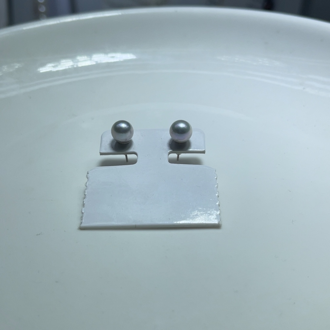 海水珍珠耳饰银S925镶嵌