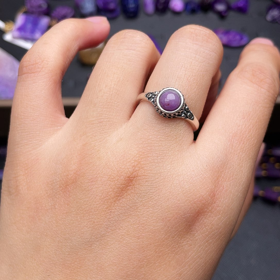 苏纪石（舒俱来）戒指银S925镶嵌