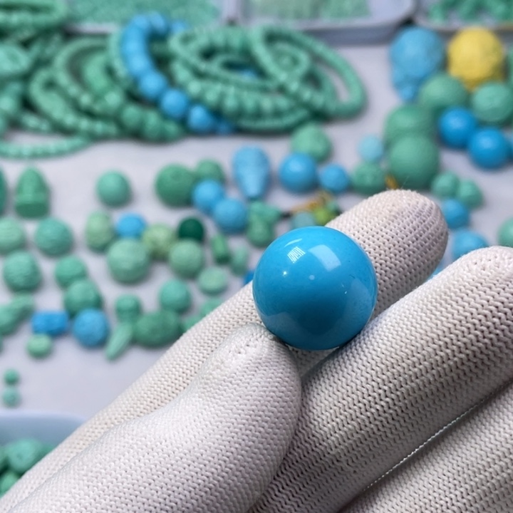 非金属卡20蓝色圆珠单珠